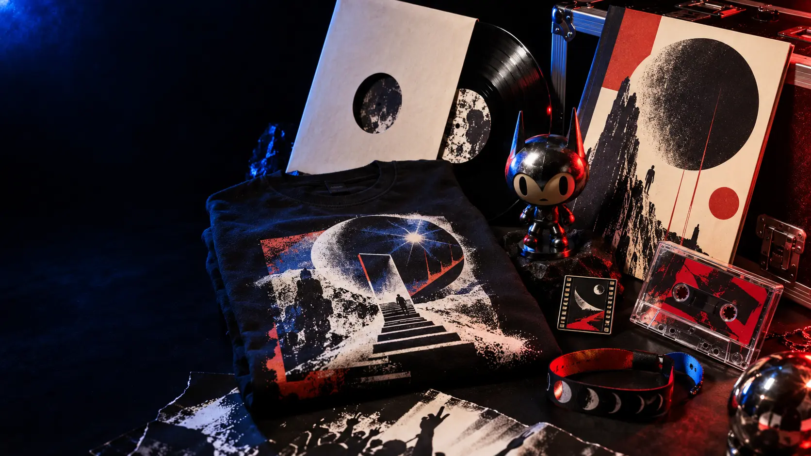 A collection of fictional music, film, TV and theatre merchandise